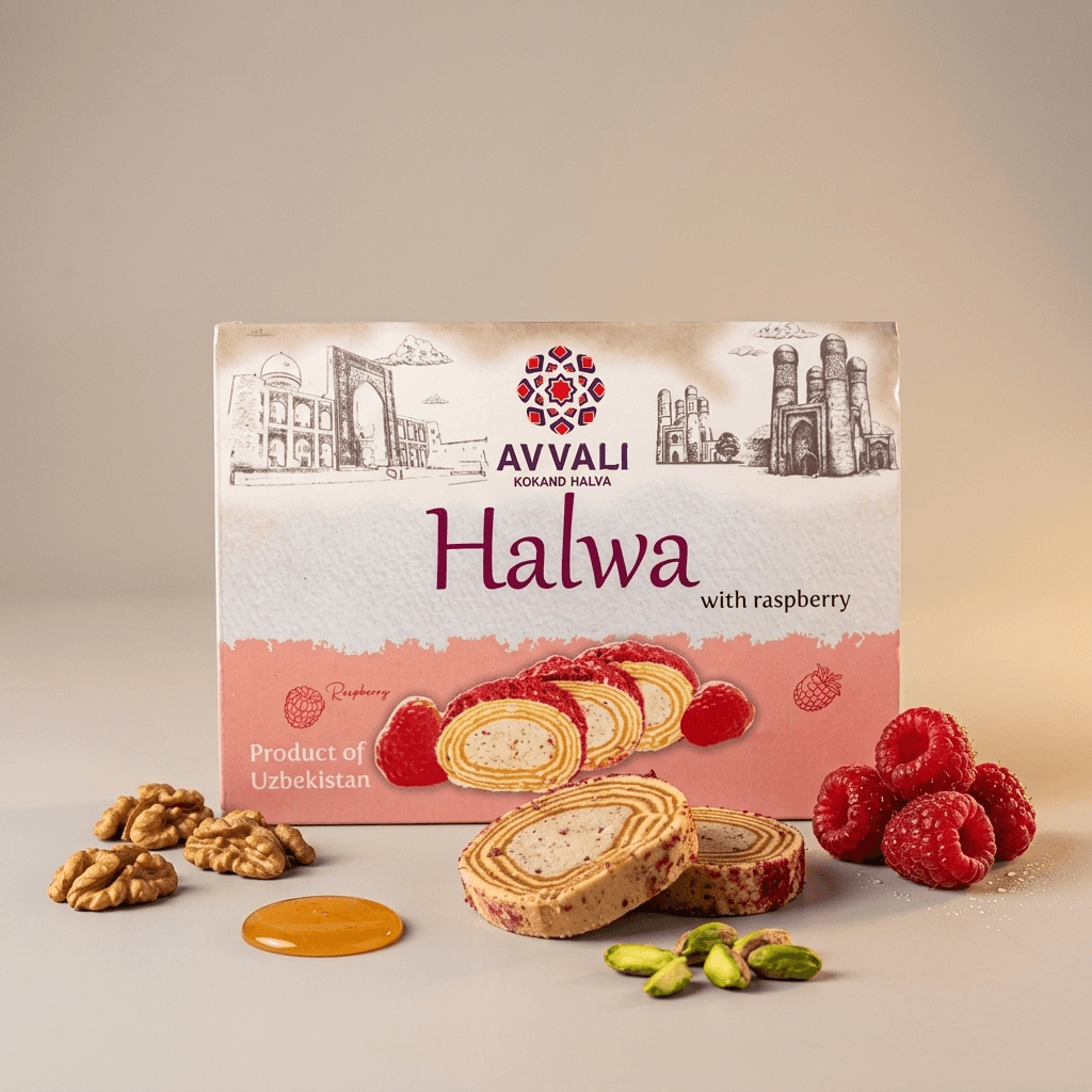 Raspberry halva